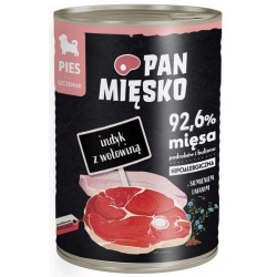 Pan Mięsko Šuniukų drėgnas ėdalas kalakutiena su jautiena 400g