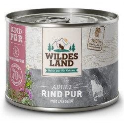 Wildes Land Cat Classic Adult Rind Pur konservų dėžutė 200g