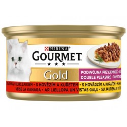 Gourmet Gold Wołowina i kurczak w sosie 85g