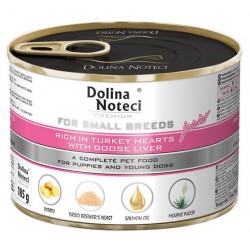 Dolina Noteci "Premium Dog Small Junior" kalakutų širdys ir žąsų kepenys 185g