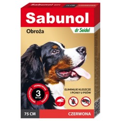 Sabunol GPI Šunų apykaklė nuo blusų raudona 75cm