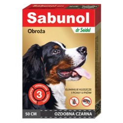 Sabunol GPI Šunų apykaklė nuo blusų dekoratyvinė juoda 50cm