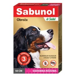Sabunol GPI Šunų apykaklė nuo blusų dekoratyvinė rožinė 50cm