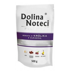 Dolina Noteci "Premium Dog" triušienos ir spanguolių paketėlis 500g