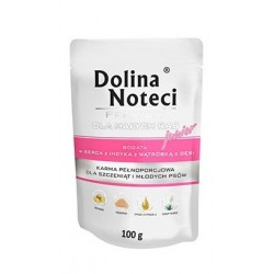Dolina Noteci "Premium Pies Junior" kalakutienos širdelės ir žąsų kepenėlių paketėlis 100g