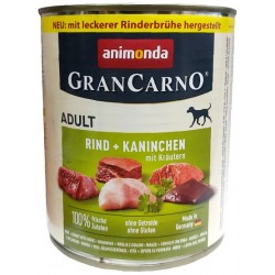 Animonda GranCarno Original Adult Rind Kaninchen Krautern Beef + Rabbit with Herbs tin 800g