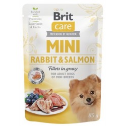 Brit Care Dog Mini triušis ir lašiša paketėlis 85g