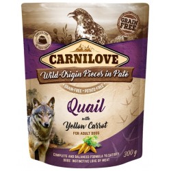 Carnilove Šunų putpelių ir geltonųjų morkų paketėlis 300g