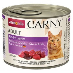 Animonda Carny Suaugusiųjų jautienos + ėrienos konservų dėžutė 200g