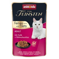Animonda vom Feinsten Cat Adult Veal + vištienos filė 85g paketėlis