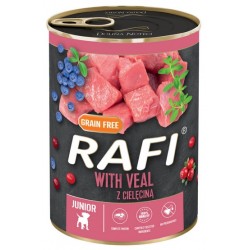 Rafi Dog Junior Veršienos skardinė 400g