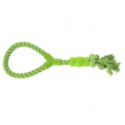 Dingo Žaislas šunims - Šunų virvė su kramtuku Denta Fresh 41cm žalia