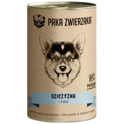 Paka Zwierzaka Žvėrienos ir lašišos konservų dėžutė 400g