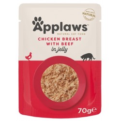 Applaws saszetka dla kota kurczak z wołowiną w galaretce 70g