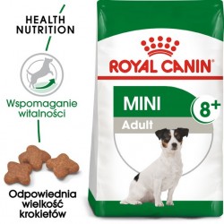 Royal Canin Mini Adult 8+ sausas ėdalas vyresniems 8-12 metų amžiaus mažų veislių šunims 2kg
